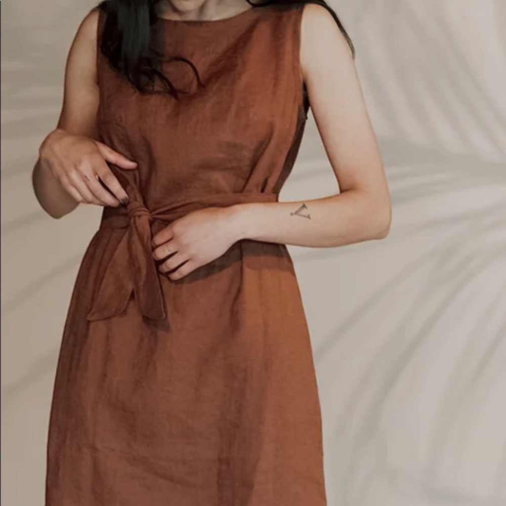 Two Days Off Suki Dress in Clay - Size Large